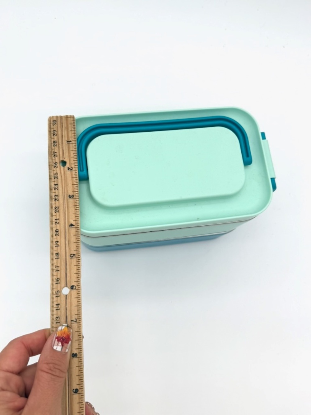 Stainless Steel Bento Box 2-Tier Stackable Lunch Container Dual Color - Picture 3 of 6